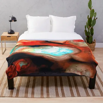 

Soft Blanket for Bed Sherpa Flannel Fleece Blanket Home Travel Sofa Soft Throw Blanket Red Abstract Art Cocoon Sharon Cummings A