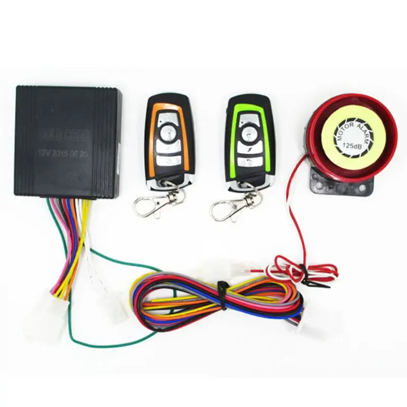 

Motorcycle Bike Anti-Theft Alarm System Horn Alarm Bi-Color with Remote Control