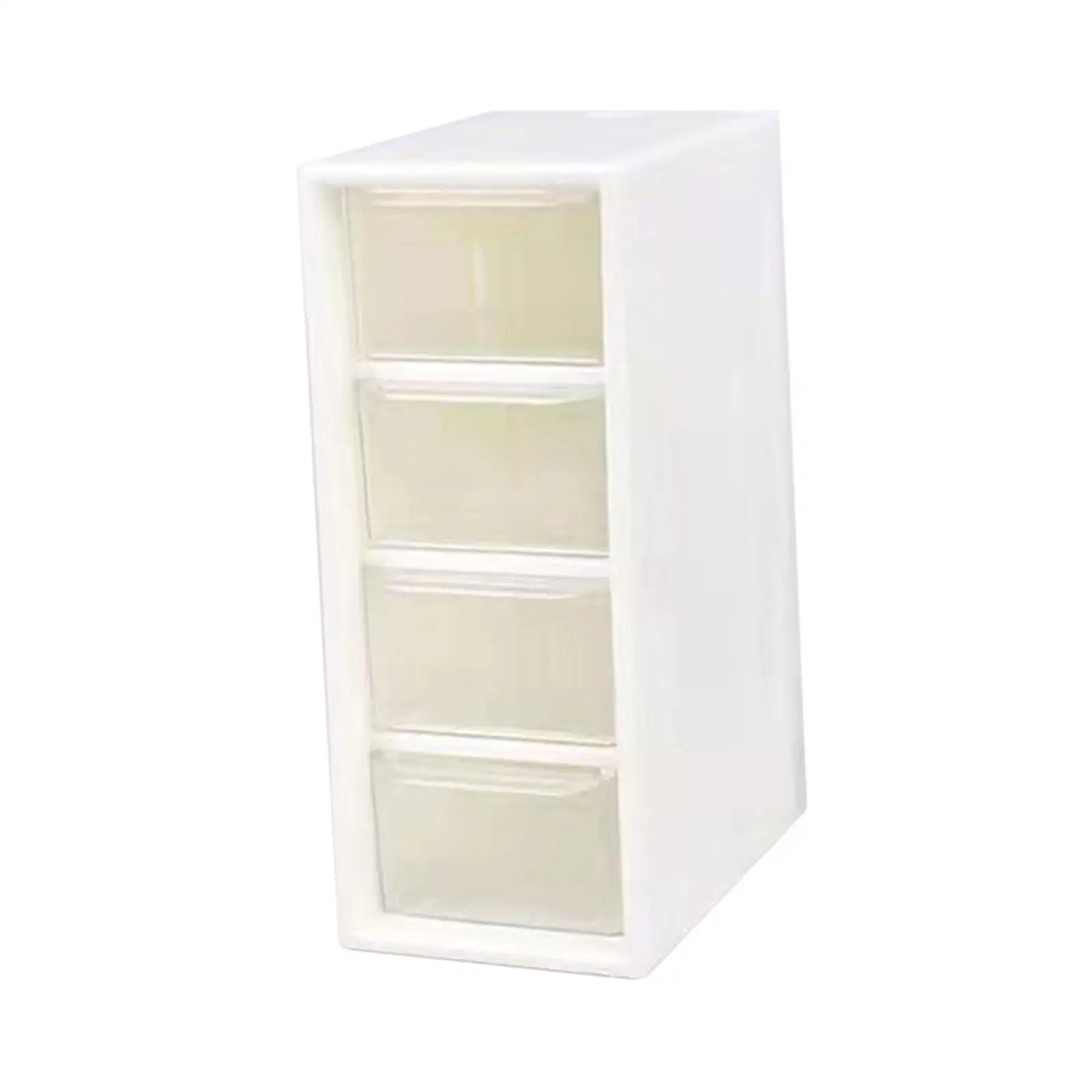 White Desktop Cosmetic Storage Box Container Case 4-Drawers Small Organizer for Makeup Jewelry Office Home 15.7x6.5x9.7cm | Дом и сад