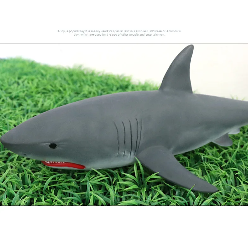 

Children Oversized Model Electric Great White Shark Megalodon Toy Soft Silcone Simulated Animal Shark Toy Model