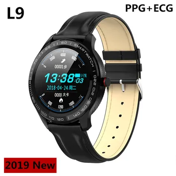 

L9 smart watch men PPG+ECG heart rate blood pressure monitor activity fitness tracker IP68 waterproof watches PK iwo 10