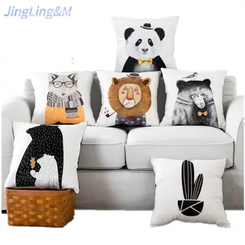 

Cushion Cover, Velvet Cute Animal Without Core Cushion Cover, Suitable For Sofa Cushion, Home Decoration, Car Waist Pillow