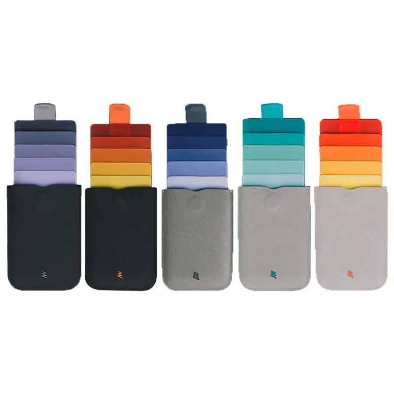 

Pulled Card Holder Business Colorful Gradient Ultra Slim Card Case ID Card Purse 72XE