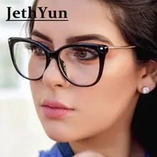 Женские очки оправа анти-голубые легкие очки оправа винтажные кошачьи прозрачные линзы очки Оптические очки оправа компьютер