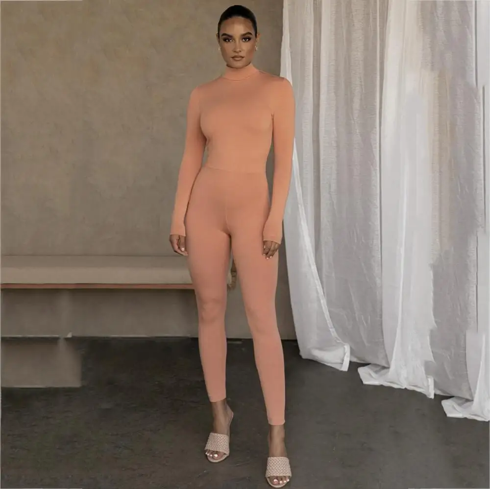 Cryptographic Autumn Winter Long Sleeve Casual Jumpsuits Romper Womens Bodycon One Piece Fashion Outfits Club Long Overalls