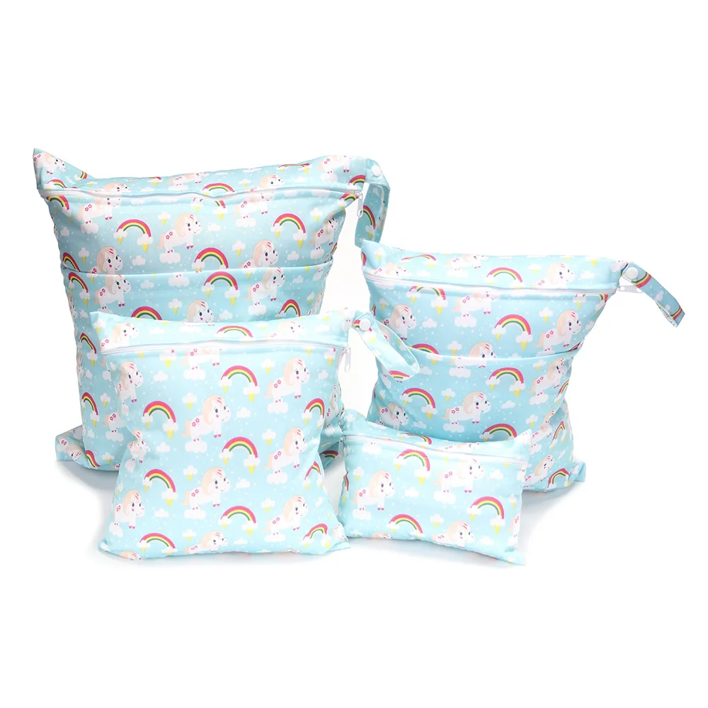 Premium Set of 4 Waterproof & Washable Baby Diaper Bags - Versatile Sizes