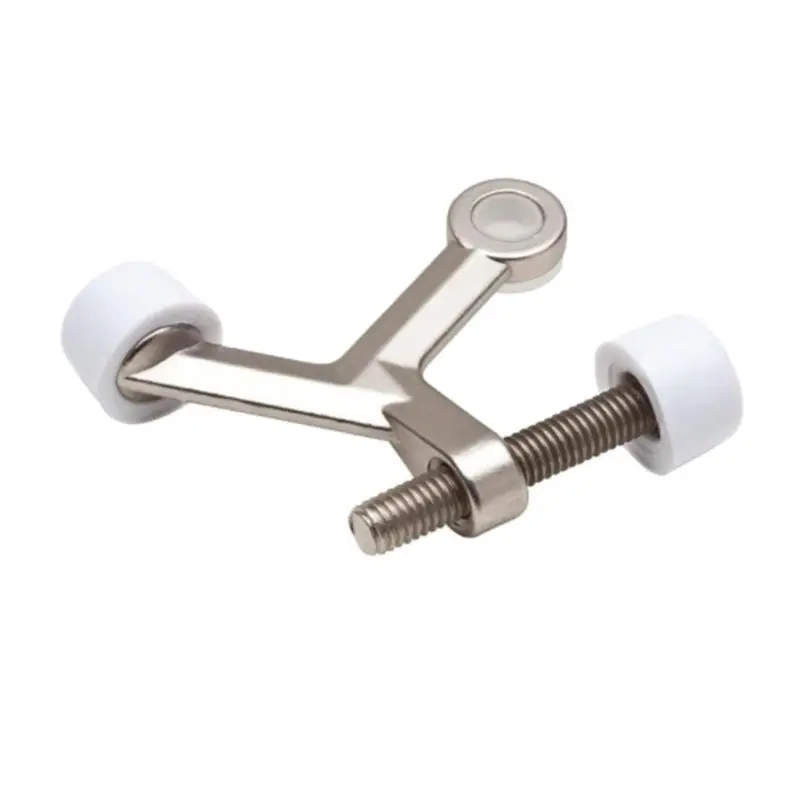 OOTDTY 2Pcs/1Pc Heavy Duty Adjustable Hinge Pin Door Stopper Stop with Bumper Tip Hardware Home