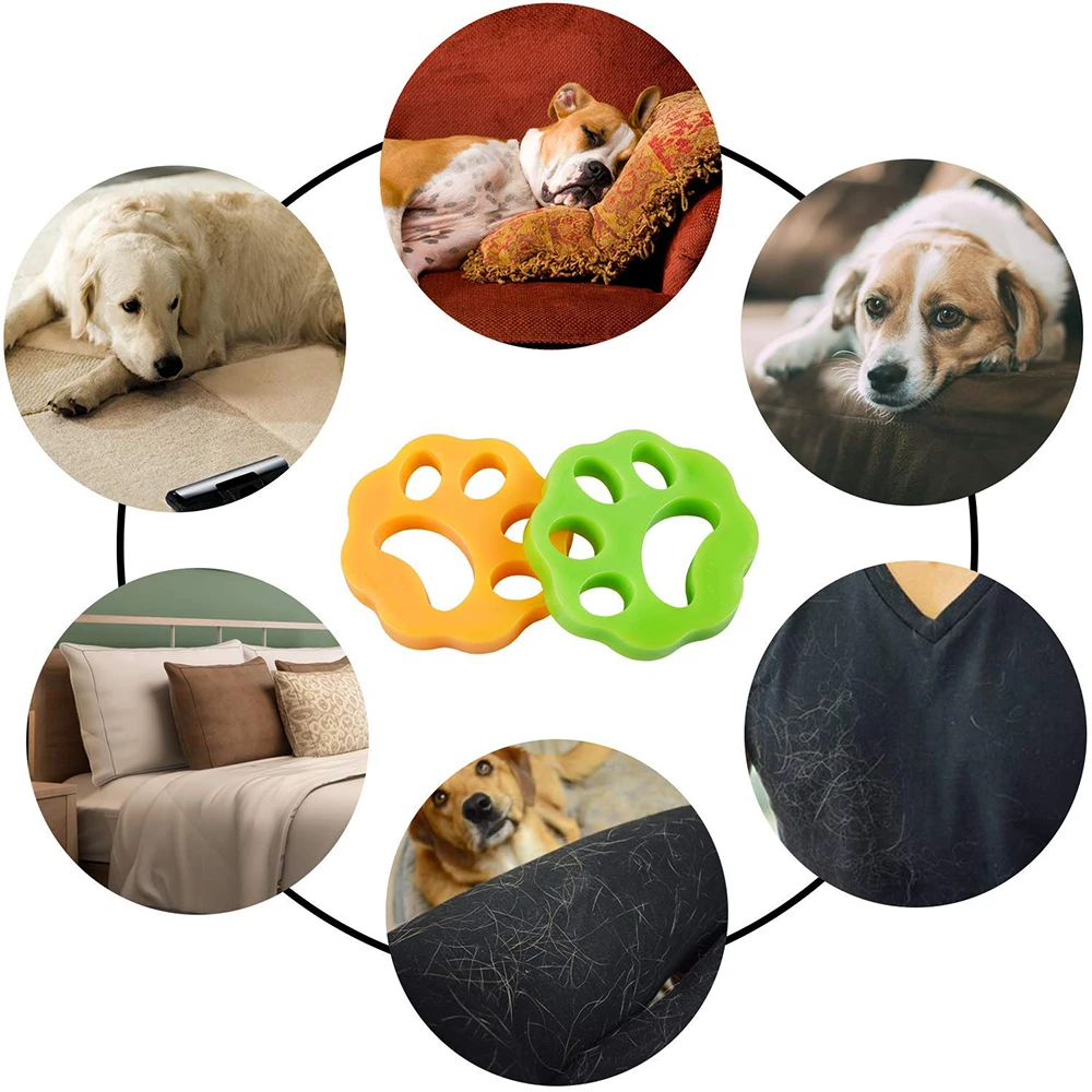 Средство для удаления шерсти домашних животных для стирки нетоксичное многоразовое с удалением волос с собак и кошек на одежде в стиральной машине-2 шт