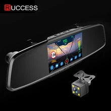 Ruccess зеркало заднего вида радар детектор 3 в 1 DVR Full HD 1080P рекордер камера Анти радар автомобильный детектор с gps для России