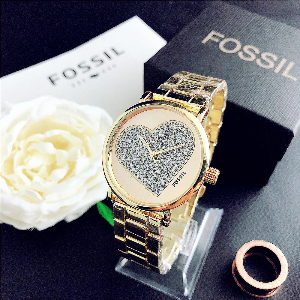 

Authentic FOSSIL New Arrival Fashion Men And Women Watch Leisure Quartz Watch Trend Watch Steel Belt Strap Couple Watch