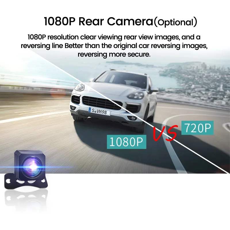 E ACE A42 10 дюймов 2K Автомобильный видеорегистратор зеркальный FHD 1440P регистратор