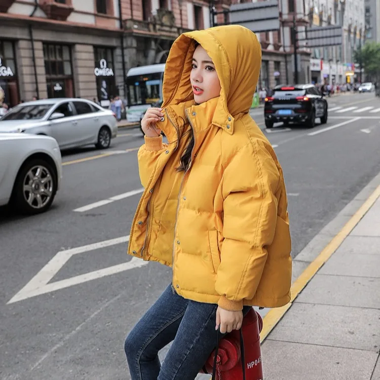 

Short down Jacket Cotton-padded Clothes Women's 2019 Winter New Style Korean-style Loose-Fit BF Thick Coat Cotton-padded Clothes