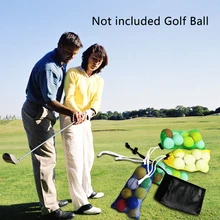 Большой держатель на шнурке, сумка для мяча для гольфа, висячий мешок, нейлоновая сумка для переноски, случайный цвет, тренировочный аксессуар для хранения, сетчатый аксессуар