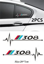 

2pcs Car Trim decal waterproof window decal for Peugeot 2008 3008 208 308 106 107108 206 207 Auto Parts