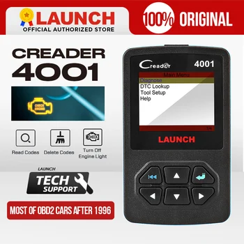 

Launch DIY CReader 4001 CR4001 OBDII/EOBD Auto Diagnostic Scan Tool Code Reader Multilingual Support and Free Update online