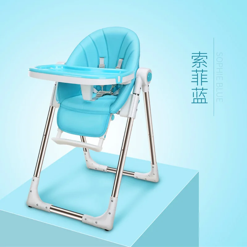 Портативное детское кресло для кормления многофункциональное регулируемое складное детское кресло 4 цвета доступны, купоны 3 USD - Цвет: blue
