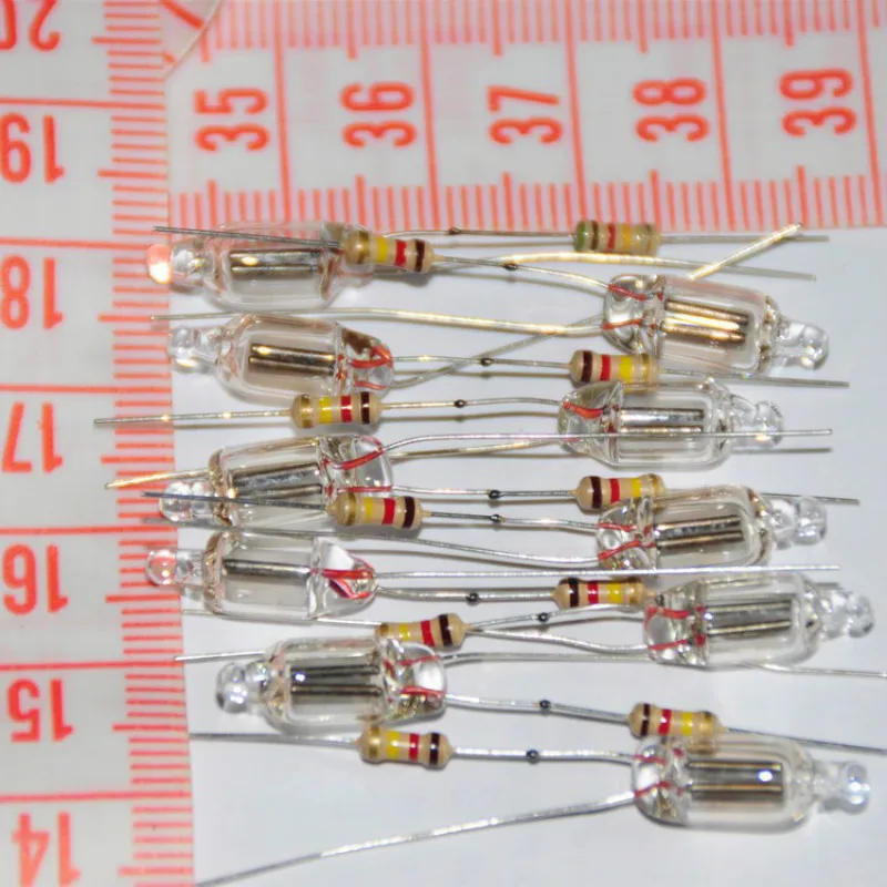 Neon Light Bulbs 50 neon light bulbs 5x10mm main power indicator RED standard mini neon light indication with resistance 220V
