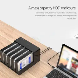 Station d'accueil HDD Usb 3.5 à SATA, 3.0 pouces, 5 baies, haute vitesse, sans outil, boîtier adaptateur 
