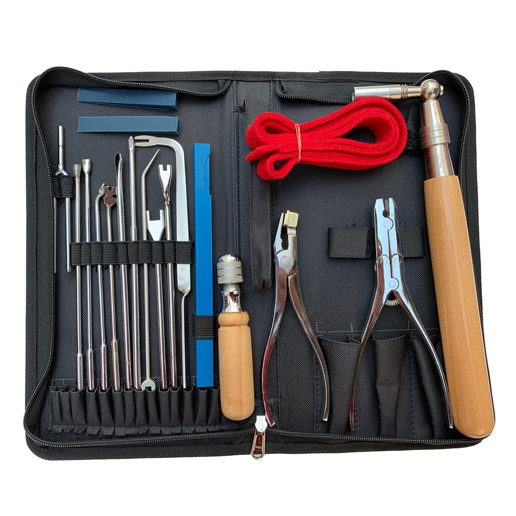 MagiDeal 19 Piano Repair Kits Wrench Hammer Screwdriver Tuning Accessories
