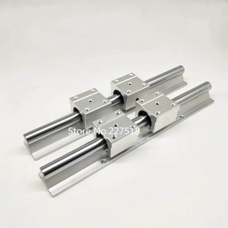 Линейная рейка SBR20 L300/600/1000/1200/1500/2000 мм + 4 шт. линейные опорные блоки SBR20UU для