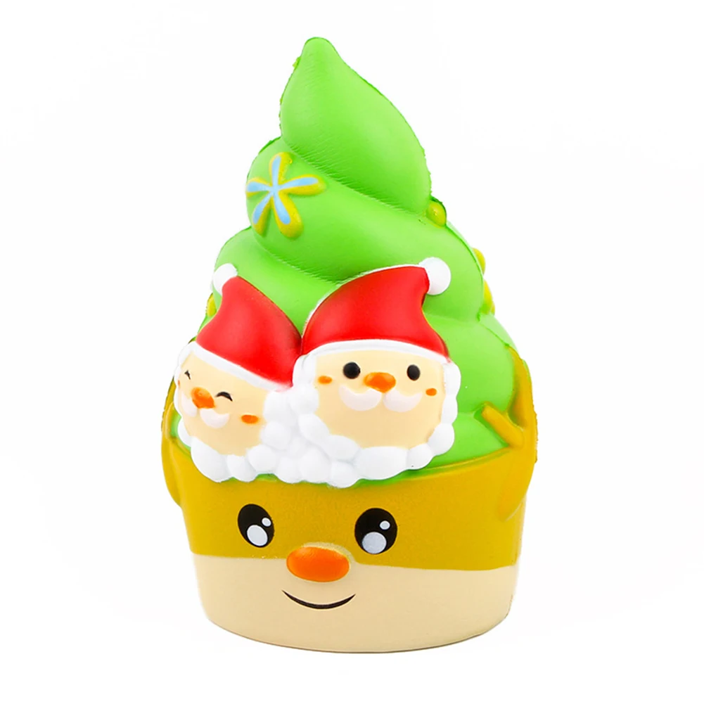 Christmas Cartoon Santa Ice Cream Slow Rising Squeeze Relieve Stress Kids Adult Vent Toy New