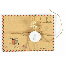 Enveloppes classiques Kraft Vintage, 8 pièces, Mini enveloppes Air Mail B6, stockage de cadeaux, lettres Photo, fournitures scolaires et de bureau (au hasard) 