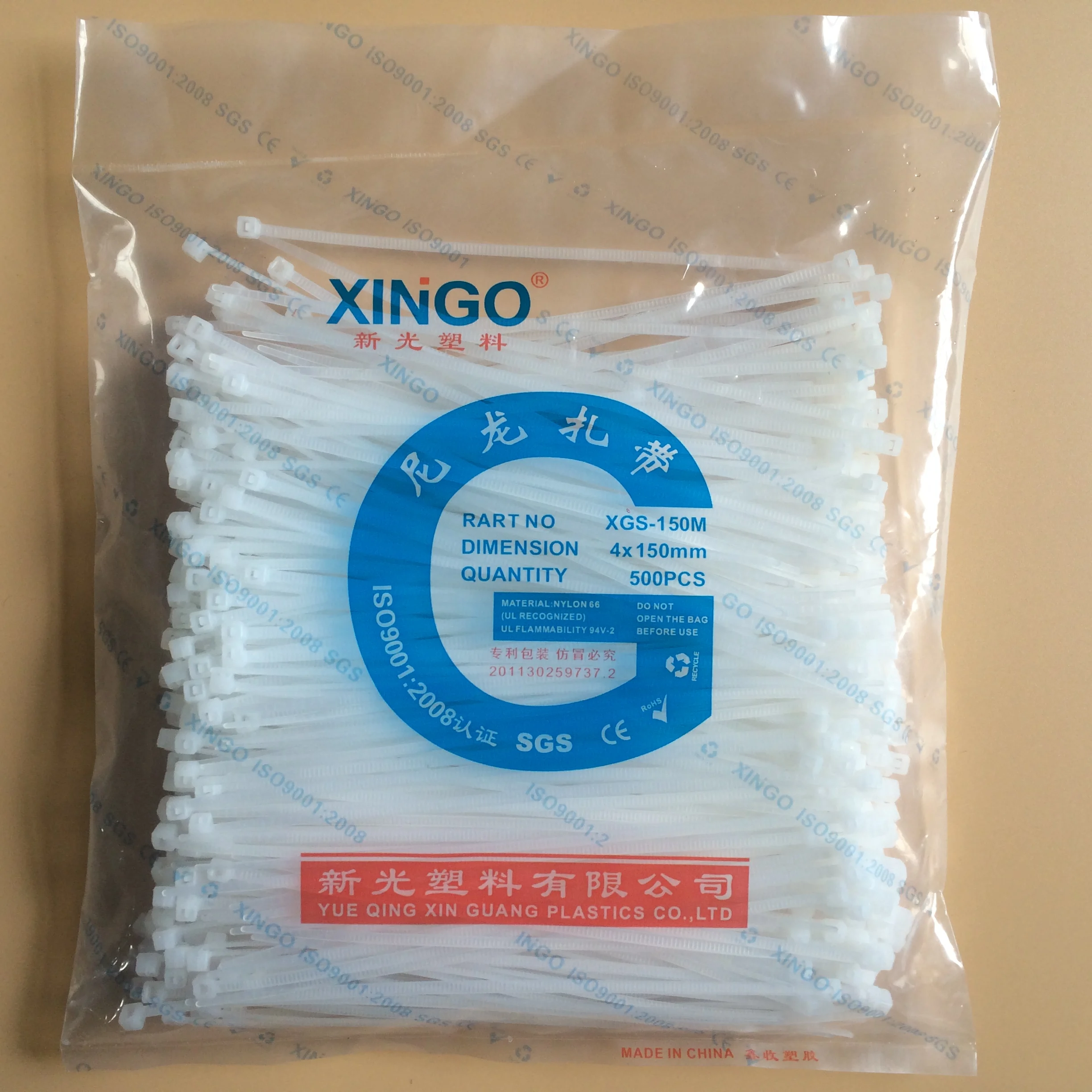 Xingo 500 шт. 2,8x150 мм самоблокирующиеся цветной зарядный кабель в нейлоновый оплетке с кабельные стяжки петля Обёрточная бумага Комплект Галстуки UL по ограничению на использование опасных материалов в производстве электрического и электронного оборудования, утвержденный 6 дюймов кабельные стяжки