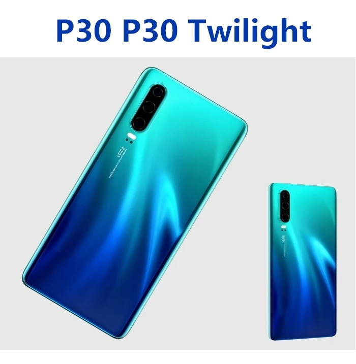Задний корпус для huawei P30 Pro задняя крышка стеклянная батарея с объективом камеры Замена для huawei P30 Задняя крышка батареи - Цвет: P30 Twilight