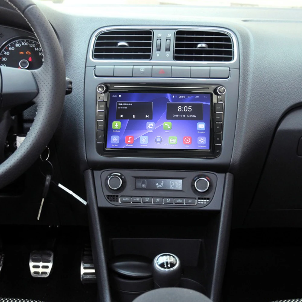 4G+64G 2 Din Android Car Radio multimedia For VW Volkswagen Skoda Octavia golf 5 6 touran passat B6 polo Jetta 2Din car stereo