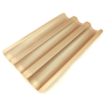 

3-Slot Non-Stick Baguette Baking Tray Loaf Mould French Bread Pan Kitchen Baking Tools