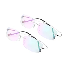 1 шт. новые унисекс сверхлегкие титановая оправа прямоугольные очки для чтения, очки черные/Серебряные очки для чтения