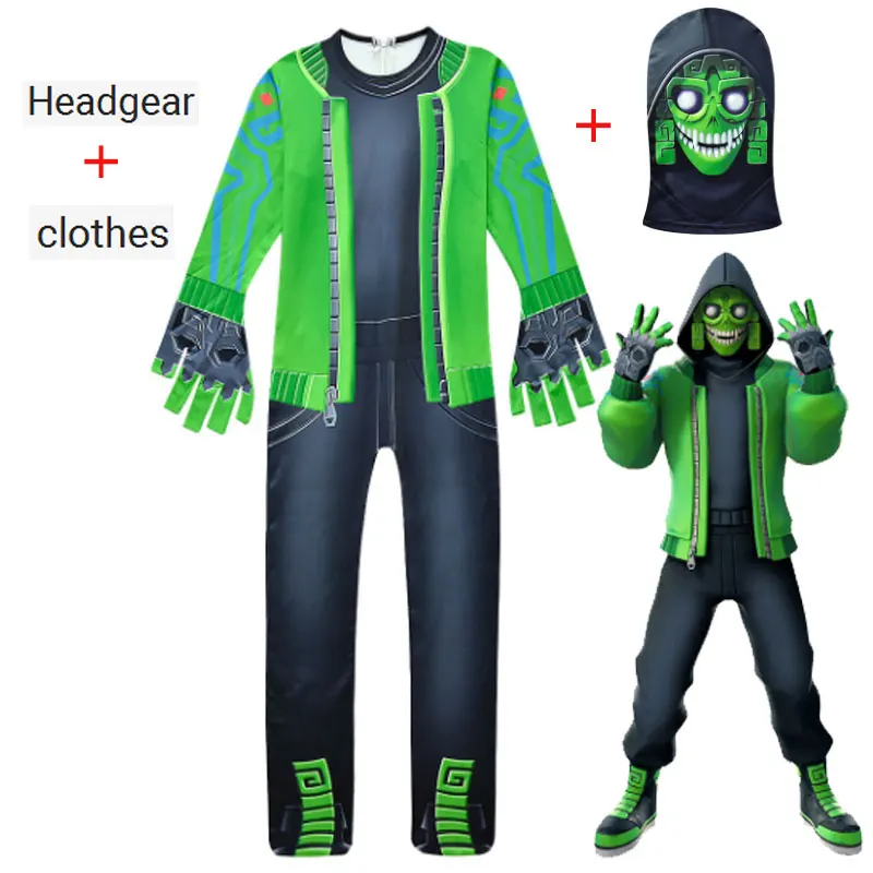 Kids MEZMER / Raptor Costumes Jumpsuits Boys Character Clown Cosplay Clothes Halloween Raven Party Game Funny Clothing | Тематическая