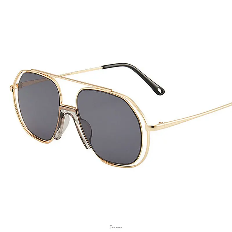 new punk retro Gradient sunglasses with side shields metal oversized male sun glasses for women