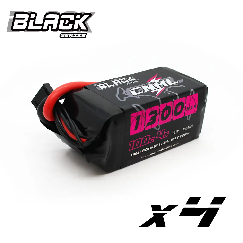 4 шт. CNHL Lipo 4S 14 8 в батарея 1300 мАч 100C черная серия с разъемом XT60 для