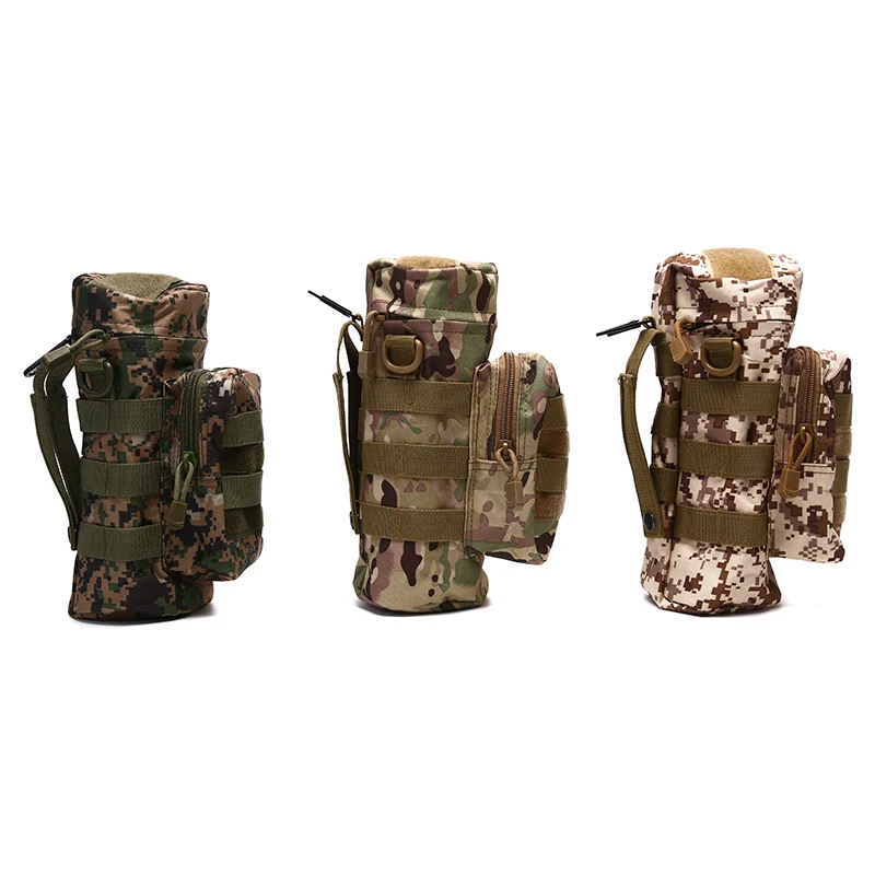 Outdoors Water Bottle Pouch Tactical Gear Kettle Waist Shoulder Bag for Army Fans Climbing Camping Hiking Bags
