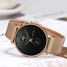 Reloj новые LIGE женские роскошные брендовые часы простые кварцевые часы женские водонепроницаемые наручные часы женские модные повседневные часы Reloj Mujer