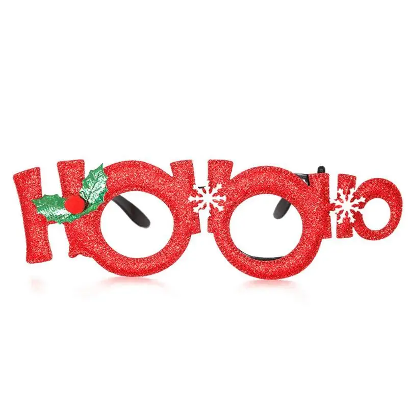 Рождественские украшения игрушки для взрослых детей Санта-Клаус Снеговик очки с рогами Рождественские солнцезащитные очки вечерние косплей реквизит - Цвет: Red K