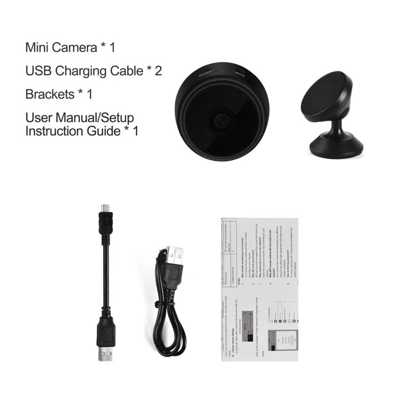 Wifi мини-камера приложение удаленный монитор Домашняя безопасность 1080P IP камера ИК ночного видения Магнитная беспроводная камера наблюдения камера