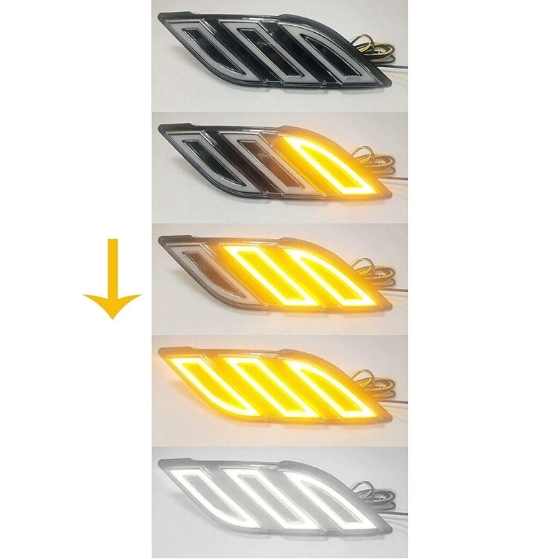 Tech For Ford Raptor-+ Fender Vent Side Marker Light- Led Sequential Drl/Turn Signal Light