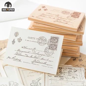 

Mr.Paper 12 Design 20+1 pcs Stamp Loose Leaf Suit Retro Notepad Original Creative Laptop Luggage Celebrating Christmas Memo Pads