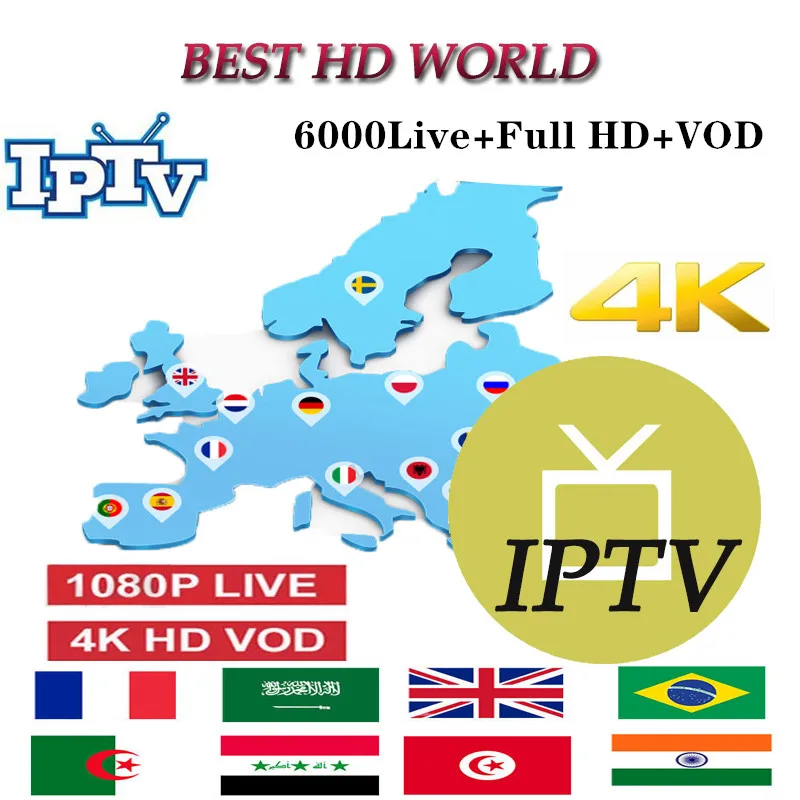 Французский IPTV Европа ОАЭ Швеция, Норвегия, Германия, Италия, Турция, Великобритания, США, Канада, H.265 HD IPTV подписка 8500 + Live3/6/12 м