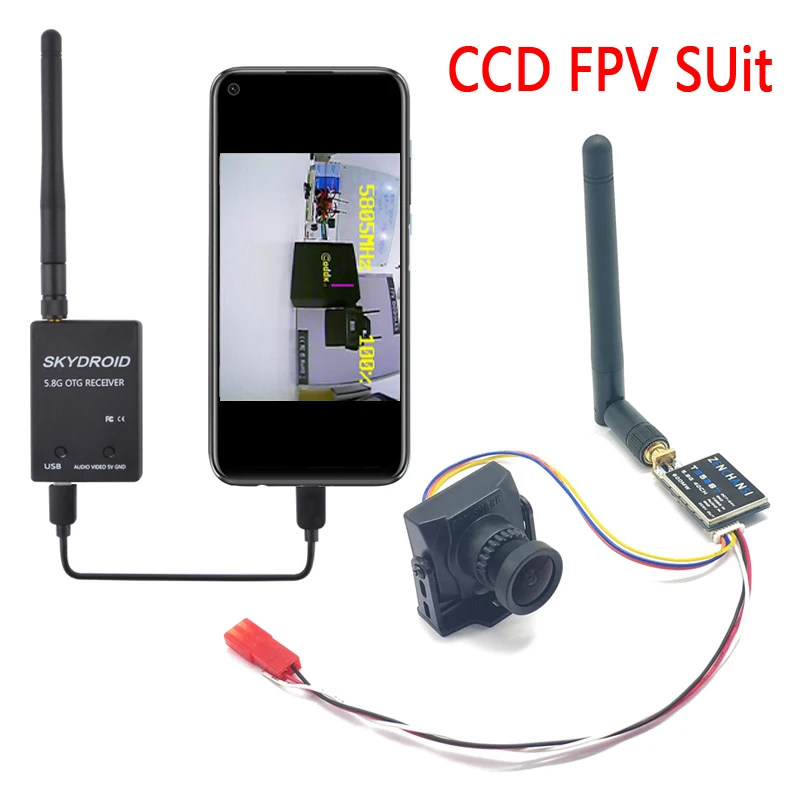 Простой в использовании 5 8G FPV UVC приемник видео Downlink OTG Android телефон + 600mw 40CH