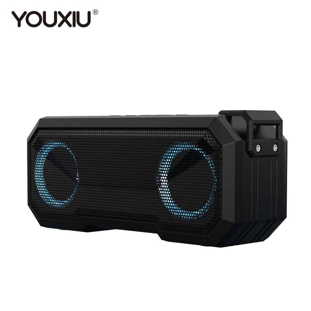 YOUXIU 20W Portable Outdoor Speakers Wireless Bluetooth 5.0 IPX7 Waterproof LED Light Loudspeakers Built-in Subwoofer | Электроника