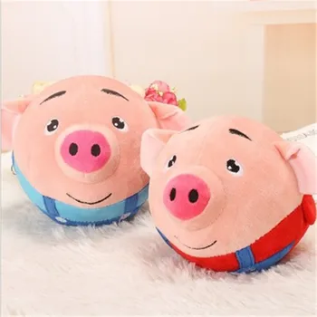 

120 Songs Recordable Cartoon Pig Doll toys Bouncing Ball USB Electric Plush Beating Sing Jump Cute Toys for children gifts