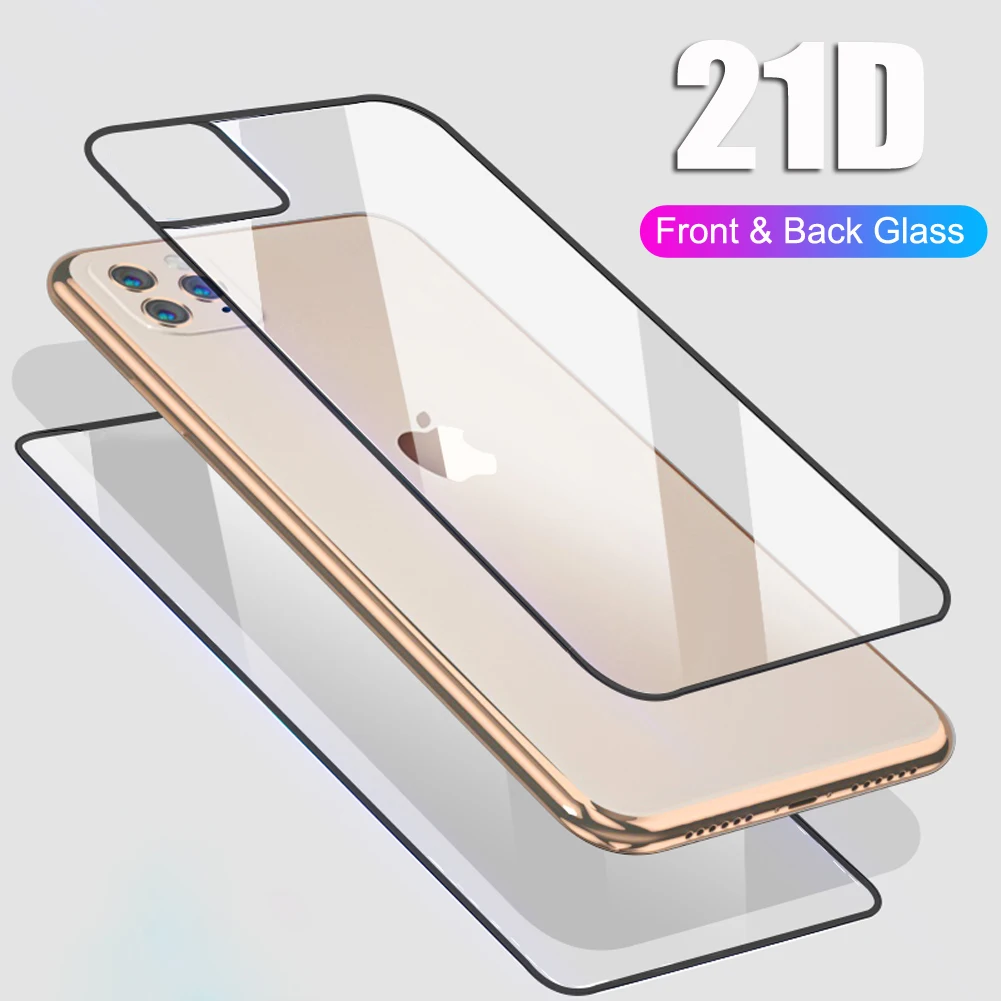 21D передняя + задняя полноразмерная закаленная стеклянная пленка для iPhone 11 Pro Max