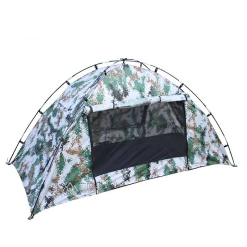 Outdoor camping tent for one person picnic hiking tourism riding beach waterproof ultra light windproof anti-mosquito tent - Цвет: Single layer