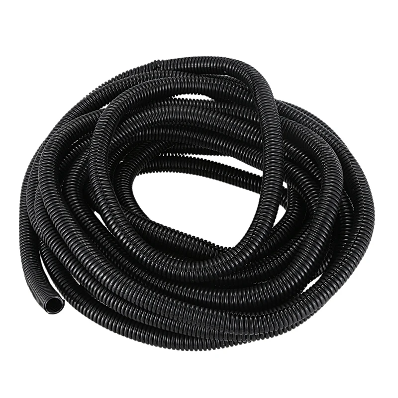 

Promotion! 25 Ft 1/2 inch Split Wire Loom Conduit Polyethylene Tubing Black Color Sleeve Tube