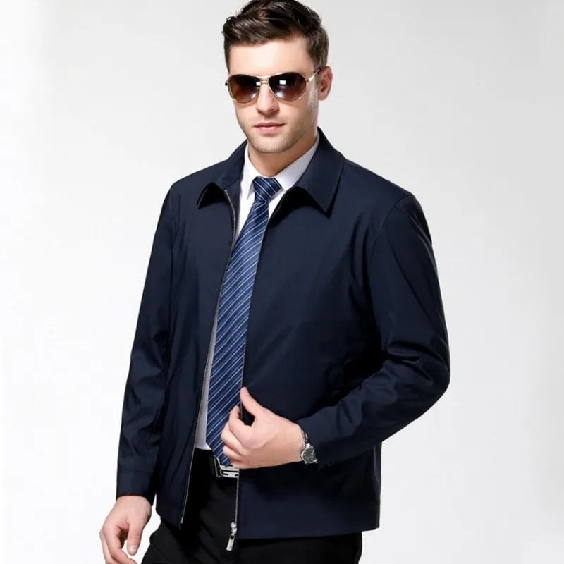 Ropa De Hombre Jaqueta Masculina мужская куртка весна осень мужские ветровки куртки на молнии для мужчин куртки и пальто Синий 3XL
