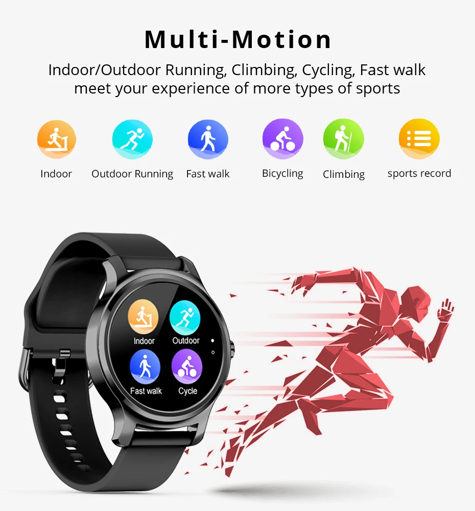 Смарт-часы Daywemet R2 для мужчин, Bluetooth, монитор сердечного ритма, часы, напоминание о звонке, музыка, Playe, фитнес-трекер, умные часы
