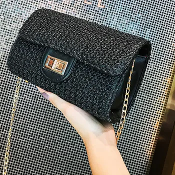 

Fashion Nylon Woven Bag Beach Bag Crossbody Shoulder Bag Beach Woven Basket Tote bag Female Purse Bags Bolsa Feminina